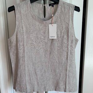 Quince 100% European Linen Cropped Tank